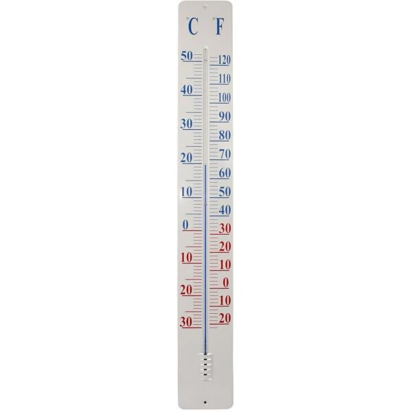 ESSCHERT DESIGN Thermometer Op Wandplaat - 90cm 3 ESSCHERT DESIGN Thermometer Op Wandplaat - 90cm