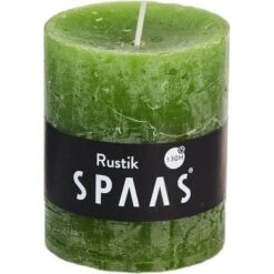 Rustieke Cilinderkaars Olijfgroen - 30 Uren