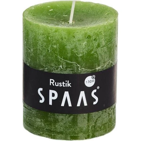 Rustieke Cilinderkaars Olijfgroen - 30 Uren 3 Rustieke Cilinderkaars Olijfgroen - 30 Uren