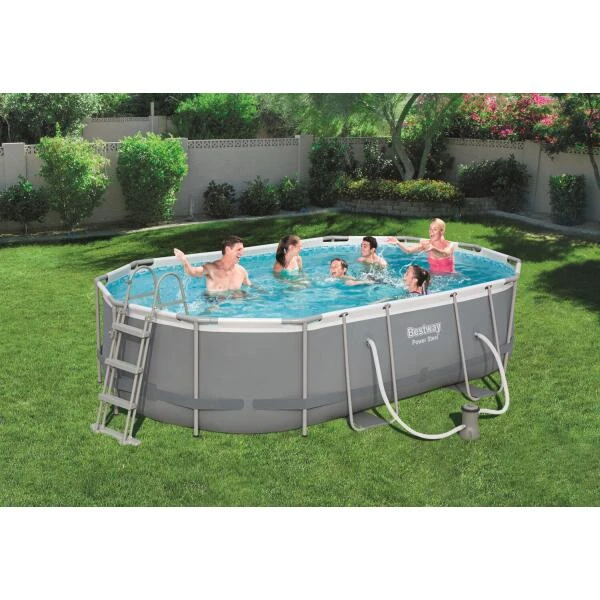 Bestway Zwembad Oval Power Steel Set - 4,88 × 3,05 × 1,07 M 4 Bestway Zwembad Oval Power Steel Set - 4,88 × 3,05 × 1,07 M - Afbeelding 2