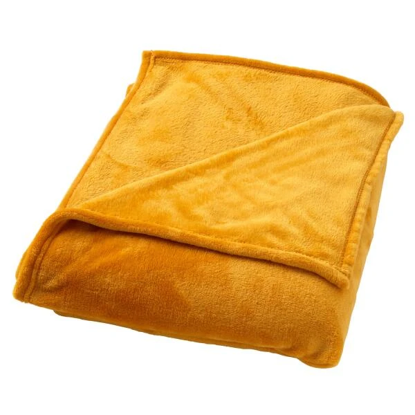 XL Plaid BILLY Flannel Fleece 150 × 200 Cm - Golden Glow 5 XL Plaid BILLY Flannel Fleece 150 × 200 Cm - Golden Glow - Afbeelding 3