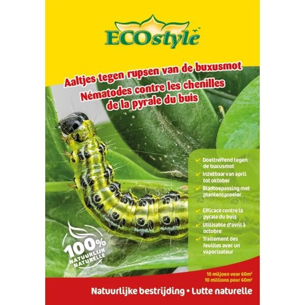 Ecostyle Aaltjes Tegen Larven Van De Buxusmot - 20 M² 3 Ecostyle Aaltjes Tegen Larven Van De Buxusmot - 20 M²