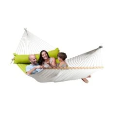 LA SIESTA Hangmat Alabama Kingsize Outdoor - Avocado 7 LA SIESTA Hangmat Alabama Kingsize Outdoor - Avocado -Tuingereedschap Winkel alabama avocado quilted kingsize spreader bar hammock 1609770134 472 600