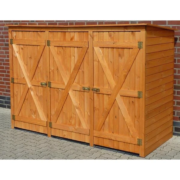 Berging Voor Afvalcontainer Driedelig - 250 × 101 × 161 Cm 4 Berging Voor Afvalcontainer Driedelig - 250 × 101 × 161 Cm - Afbeelding 2