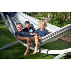 LA SIESTA Tweepersoonshangmat Brisa Outdoor - Lichtblauw -Tuingereedschap Winkel brisa sea salt double classic hammock outdoor 1609770120 147 600