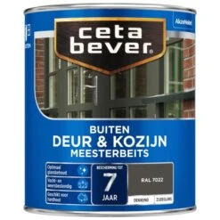 Cetabever Meesterbeits Deur & Kozijn Dekkend, Ral 7022 - 750 Ml