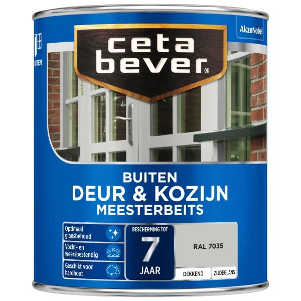 Cetabever Meesterbeits Deur & Kozijn Dekkend, Ral 7035 - 750 Ml