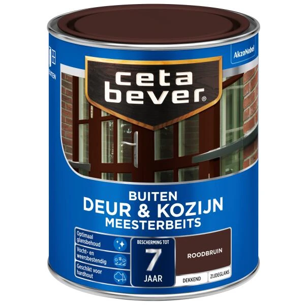 Cetabever Meesterbeits Deur & Kozijn Dekkend, Roodbruin - 750 Ml 3 Cetabever Meesterbeits Deur & Kozijn Dekkend, Roodbruin - 750 Ml