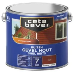 Cetabever Snelbeits Gevel Hout Transparant, Teak - 2,5 L