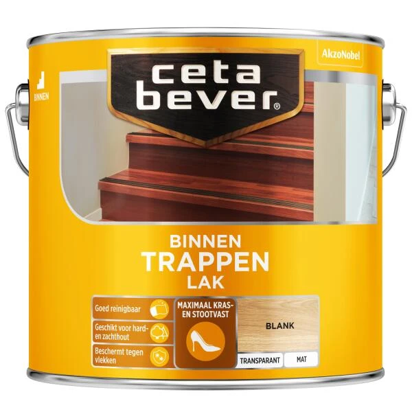 Cetabever Trappenlak Mat, Blank - 2,5 L 3 Cetabever Trappenlak Mat, Blank - 2,5 L