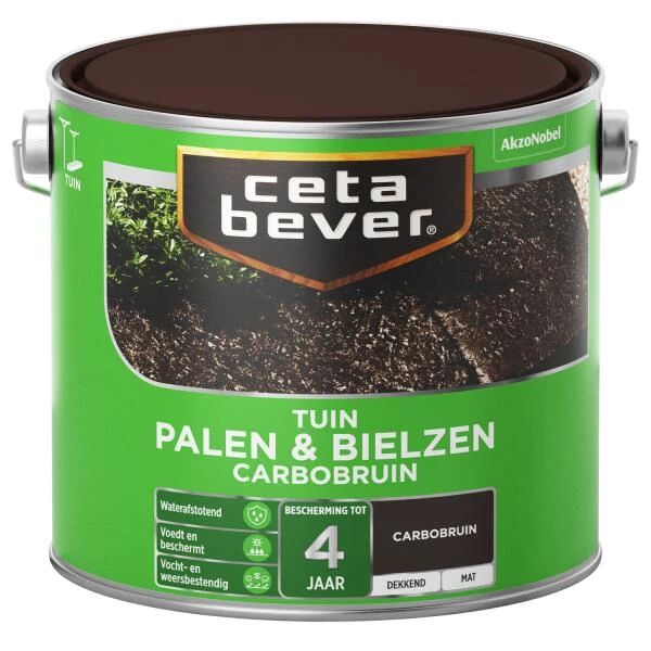 Cetabever Tuinbeits Palen & Bielzen Carbobruin, Carbobruin - 2,5 L 3 Cetabever Tuinbeits Palen & Bielzen Carbobruin, Carbobruin - 2,5 L