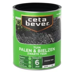 Cetabever Tuinbeits Palen & Bielzen Zwarte Teer, Zwarte Teer - 750 Ml