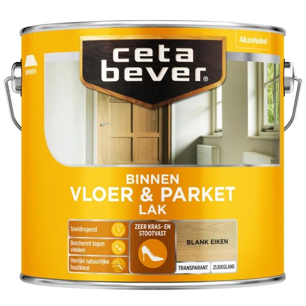 Cetabever Vloer- & Parketlak Transparant, Blank Eiken - 2,5 L 3 Cetabever Vloer- & Parketlak Transparant, Blank Eiken - 2,5 L