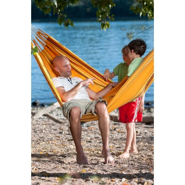 LA SIESTA Tweepersoonshangmat Currambera - Abrikoos 4 LA SIESTA Tweepersoonshangmat Currambera - Abrikoos - Afbeelding 2