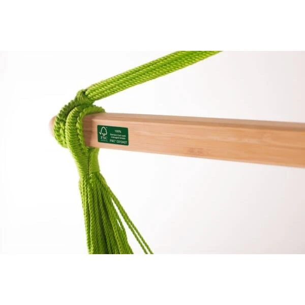 LA SIESTA Hangstoel Domingo Basic Outdoor - Limoengroen 5 LA SIESTA Hangstoel Domingo Basic Outdoor - Limoengroen - Afbeelding 3