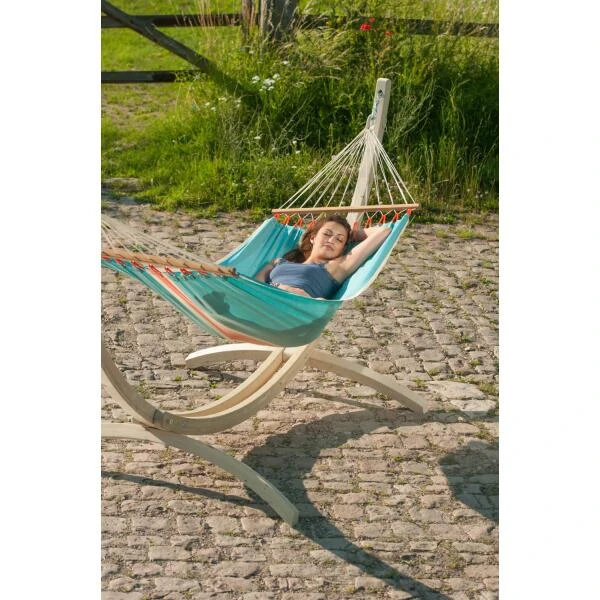 LA SIESTA Eenpersoons Spreidstok Hangmat Outdoor - Fruta Curaçao 4 LA SIESTA Eenpersoons Spreidstok Hangmat Outdoor - Fruta Curaçao - Afbeelding 2