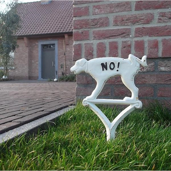 ESSCHERT DESIGN Hondenbordje Niet Plassen - Wit 4 ESSCHERT DESIGN Hondenbordje Niet Plassen - Wit - Afbeelding 2