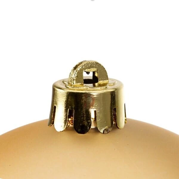 Kerstbal Ø 10 Cm - Goud - Set Van 4 Stuks 6 Kerstbal Ø 10 Cm - Goud - Set Van 4 Stuks - Afbeelding 4