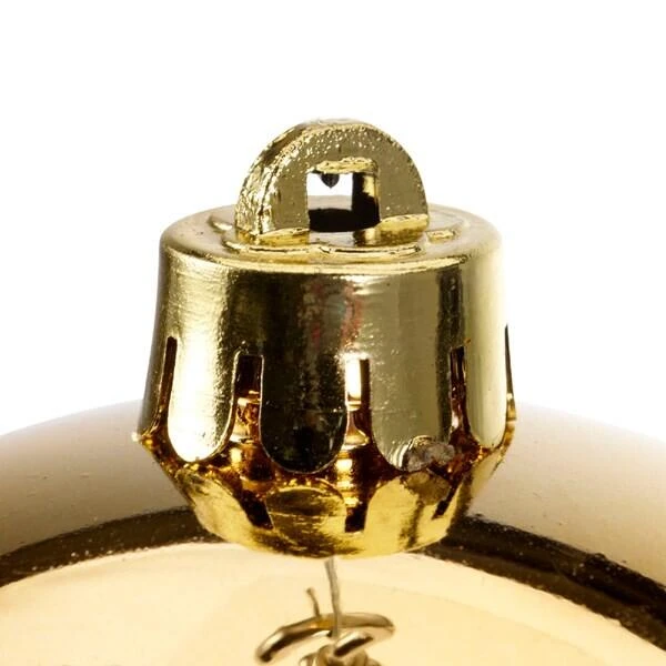 Kerstbal Ø 6 Cm - Lichtgoud - Set Van 12 Stuks 5 Kerstbal Ø 6 Cm - Lichtgoud - Set Van 12 Stuks - Afbeelding 3