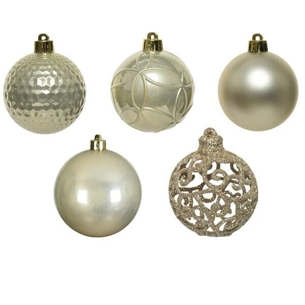 Kerstballenmix Ø 6 Cm - Pearl - Set Van 37 Stuks 4 Kerstballenmix Ø 6 Cm - Pearl - Set Van 37 Stuks - Afbeelding 2