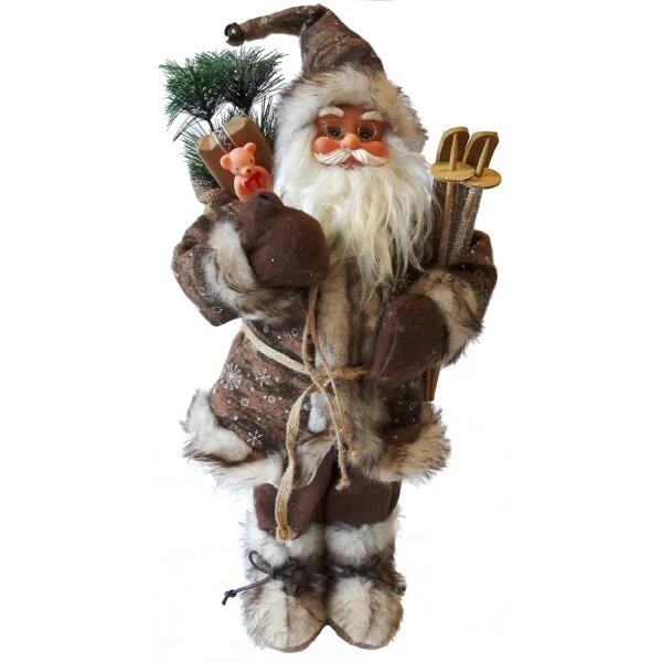 Kerstman Staand Bruin 30 Cm 6 Kerstman Staand Bruin 30 Cm - Afbeelding 4