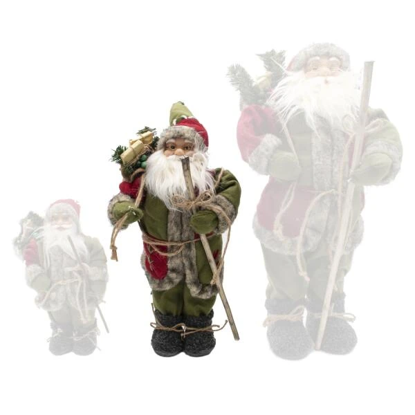 Kerstman Staand Rood/groen 45 Cm 3 Kerstman Staand Rood/groen 45 Cm