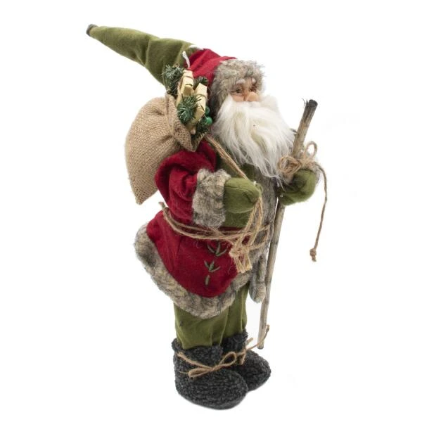 Kerstman Staand Rood/groen 45 Cm 8 Kerstman Staand Rood/groen 45 Cm - Afbeelding 6