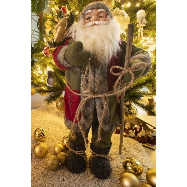 Kerstman Staand Rood/groen 60 Cm 6 Kerstman Staand Rood/groen 60 Cm - Afbeelding 4
