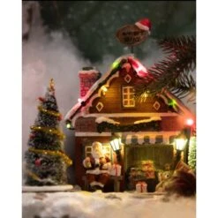 Kersttafereel Santa's Office - 20 × 16 × 21 Cm -Tuingereedschap Winkel kersttafereel santas office 1665147581 1 600