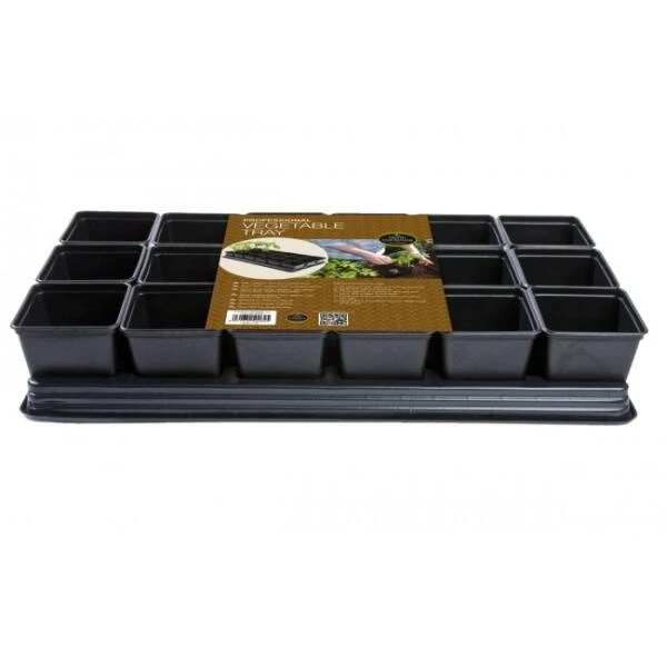 Tray Met 18 Vierkante 9 Cm Potten 4 Tray Met 18 Vierkante 9 Cm Potten - Afbeelding 2