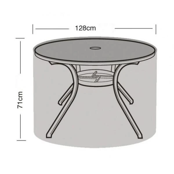 Hoes Voor Tuintafel Rond - Ø 128 × 71 Cm 3 Hoes Voor Tuintafel Rond - Ø 128 × 71 Cm