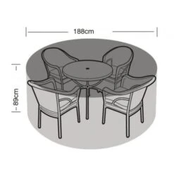 Hoes Voor Tuinmeubelen - Ronde Tafel + 4/6 Stoelen