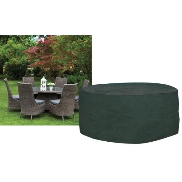 Hoes Voor Tuinmeubelen - Ronde Tafel + 6 Stoelen 4 Hoes Voor Tuinmeubelen - Ronde Tafel + 6 Stoelen - Afbeelding 2