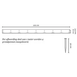 Kantopluiting Multi-Edge FLEX - 200 Cm × Hoogte 5,5 Cm -Tuingereedschap Winkel multiedge flex 200 cm 1556090101 5 600