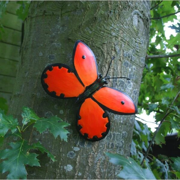 Vlinder Oranje Muurdecoratie - Afbeelding 3