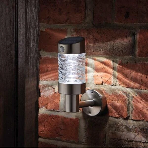 Muurlamp Wave Met Bewegingssensor, Op Zonne-energie 3 Muurlamp Wave Met Bewegingssensor, Op Zonne-energie