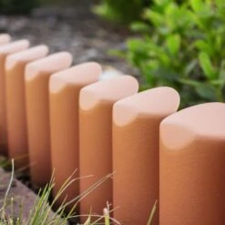 Tuinafboording Terracotta 2,5 M - Set Van 10 Stuks -Tuingereedschap Winkel palissade afboording 25m 1484062290 2 600