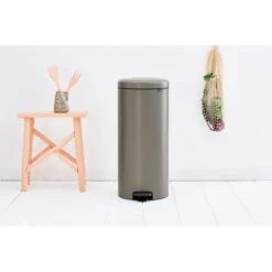 Pedaalemmer NewIcon BRABANTIA - 30 Liter Platinum -Tuingereedschap Winkel pedaalemmer newicon 30 liter platinum 1608011499 3 600