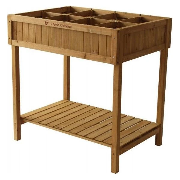 Vegtrug Kruidentafel 58 × 78 × 80 Cm - Naturel 3 Vegtrug Kruidentafel 58 × 78 × 80 Cm - Naturel