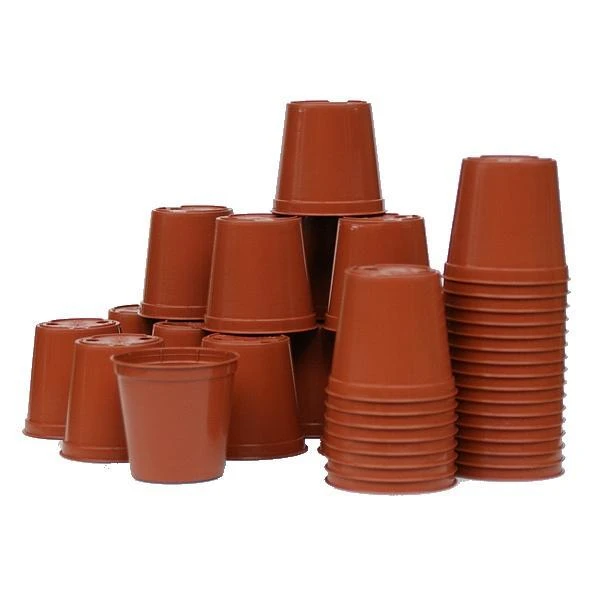 Kweekpotjes Rond Kunststof - 6 Cm - Set Van 40 Stuks 3 Kweekpotjes Rond Kunststof - 6 Cm - Set Van 40 Stuks