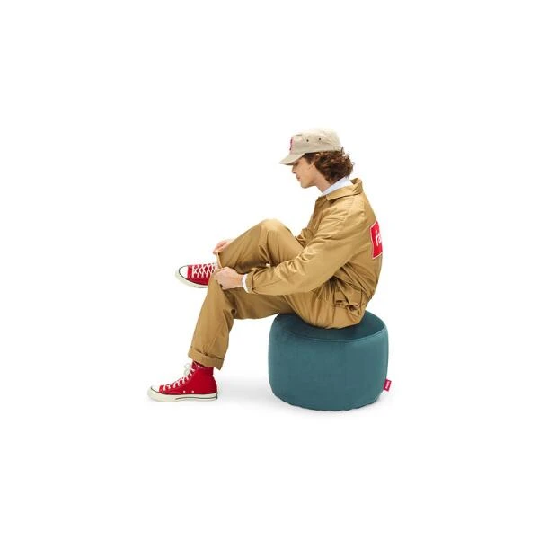 Poef Fatboy® Point Recycled Velvet Indoor - Ø50 X 35 Cm Petrolblauw 4 Poef Fatboy® Point Recycled Velvet Indoor - Ø50 X 35 Cm Petrolblauw - Afbeelding 2