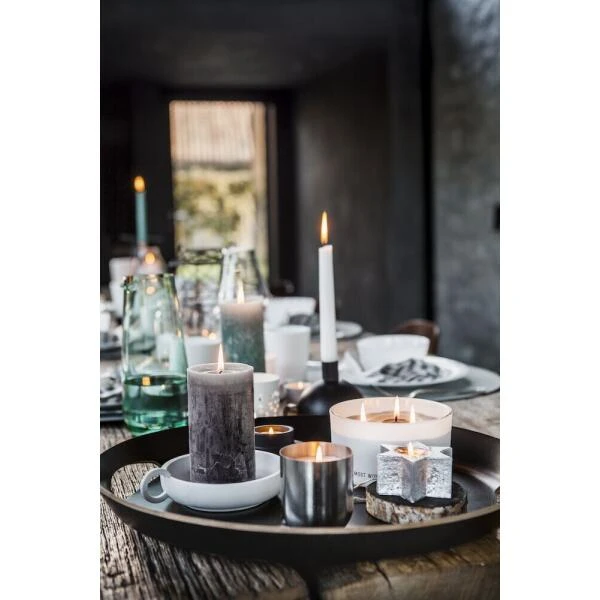 Rustieke Cilinderkaars Taupe - 30 Uren 4 Rustieke Cilinderkaars Taupe - 30 Uren - Afbeelding 2