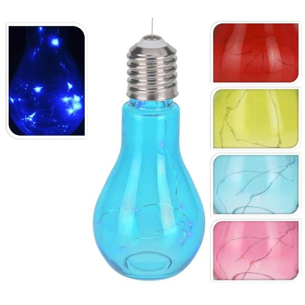 Sfeerlamp In Kleuren - Hangende Gloeilamp - Set Van 4 Stuks 3 Sfeerlamp In Kleuren - Hangende Gloeilamp - Set Van 4 Stuks