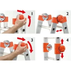 Telescopische Ladder Goliath 4 × 6 Treden -Tuingereedschap Winkel telescopische ladder goliath 4x6 1603636252 600