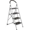 Trapladder Staal KING 4 Brede Treden - Zilver/zwart 2 Trapladder Staal KING 4 Brede Treden - Zilver/zwart -Tuingereedschap Winkel trapladder staal king 4 brede treden 1603977455 1 600
