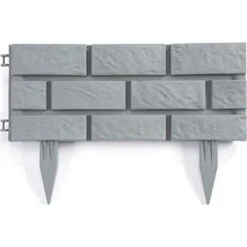 Tuinboord Baksteenmotief - Ca. 170 Cm - Set Van 4 Stuks -Tuingereedschap Winkel tuinafboording baksteenmotief 17 m 1556568211 2 600