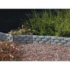 Tuinboord Baksteenmotief - Ca. 170 Cm - Set Van 4 Stuks -Tuingereedschap Winkel tuinafboording koppelbaar kunststof 1484061288 1 600
