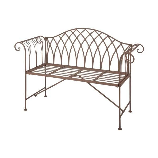 ESSCHERT DESIGN Tuinbank Metaal DUO - Bruin 4 ESSCHERT DESIGN Tuinbank Metaal DUO - Bruin - Afbeelding 2