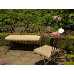 ESSCHERT DESIGN Tuinbank Metaal DUO - Bruin 9 ESSCHERT DESIGN Tuinbank Metaal DUO - Bruin -Tuingereedschap Winkel tuinbank metaal duo bruin 1484066723 3 600