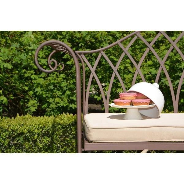 ESSCHERT DESIGN Tuinbank Metaal DUO - Bruin 6 ESSCHERT DESIGN Tuinbank Metaal DUO - Bruin - Afbeelding 4